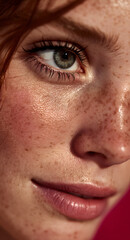 Naklejka premium close up of woman face 