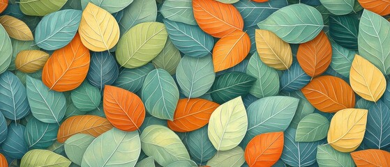 An elegant collection of leaves showcasing natural beauty and textures in vivid green tones