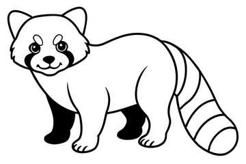 Red Panda Monoline Design