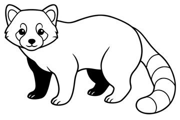 Red Panda Monoline Design