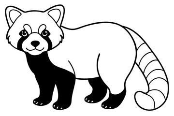Red Panda Monoline Design
