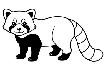 Red Panda Monoline Design