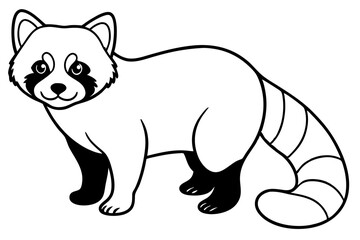 Red Panda Monoline Design