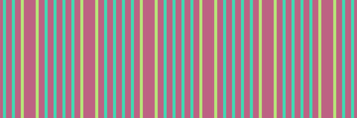 Obraz premium Living room texture seamless fabric, ragged textile lines vector. Comfort vertical background stripe pattern in pink and teal colors.