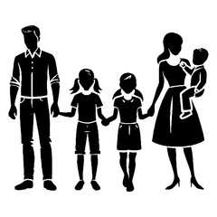 silhouette of a family