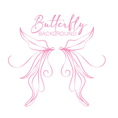 Elegant Pink Butterfly Wings Background Design Illustration