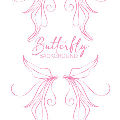 Elegant Pink Butterfly Wings Abstract Background Design