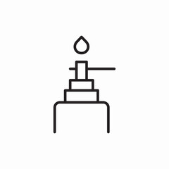 Soap dispenser bathroom icon vector sign