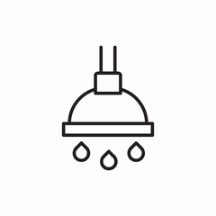 Shower head water icon vector sign