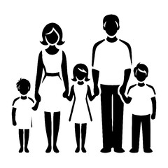 silhouette of a family