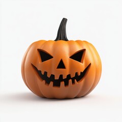 Realistic 3D Pumpkin Jack O'Lantern with a Grinning Face, Perfect for Halloween-themed Displays, Decorations, and Frightening Celebrations