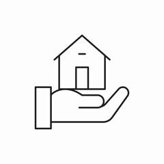 hand house home icon vector sign