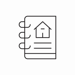 House contract document icon vector sign