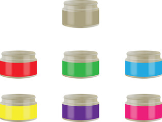 3d jar vector, 3d cream jar vector, container vector free in adobe stoke
