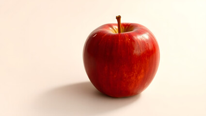 Juicy Red Apple A Solitary, Plump Fruit Still Life Photography