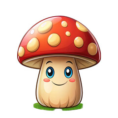 cartoon mushroom in a grass