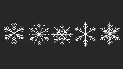 snowflakes on a black background