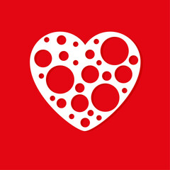 Heart Shape with Circles Design
