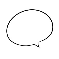 Word balloon icon with line