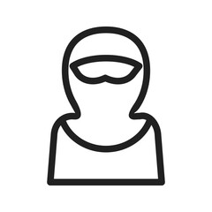 Woman with Niqab icon vector image. Suitable for mobile apps, web apps and print media.