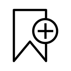 Add Bookmark icon vector image. Suitable for mobile apps, web apps and print media.