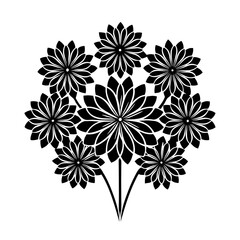 Black Floral Bouquet Vector Design