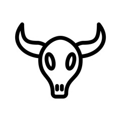 Bull Horns icon vector image. Suitable for mobile apps, web apps and print media.