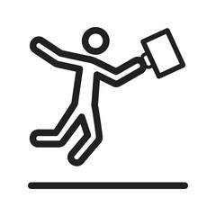 Businessman Jumping icon vector image. Suitable for mobile apps, web apps and print media.