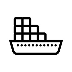 Cargo Ship icon vector image. Suitable for mobile apps, web apps and print media.