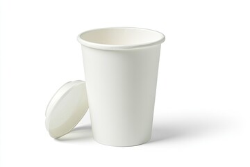 Empty Disposable Paper Coffee Cup