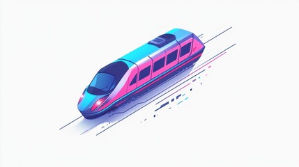 Fototapeta premium Futuristic train illustration