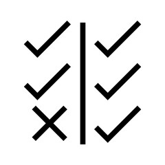 Comparison icon vector image. Suitable for mobile apps, web apps and print media.