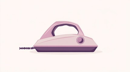 Vintage-style electric iron illustration