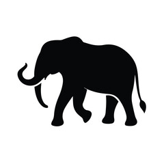 Elephant silhouette vector illustration icon