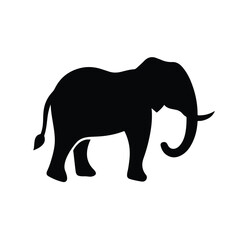Elephant silhouette vector illustration icon
