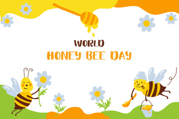 World bee day vector template. Vector