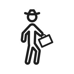 Elegant Man icon vector image. Suitable for mobile apps, web apps and print media.
