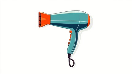 Modern hair dryer illustration