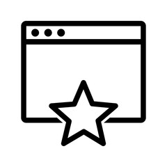 Obraz premium Favorite Page icon vector image. Suitable for mobile apps, web apps and print media.