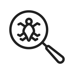 Find Bugs icon vector image. Suitable for mobile apps, web apps and print media.