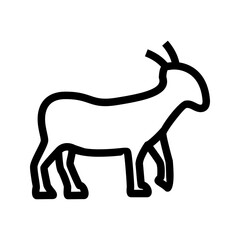 Goat icon vector image. Suitable for mobile apps, web apps and print media.