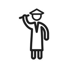 Graduate Student icon vector image. Suitable for mobile apps, web apps and print media.