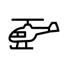 Helicopter icon vector image. Suitable for mobile apps, web apps and print media.