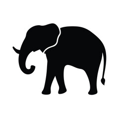 Elephant silhouette vector illustration icon