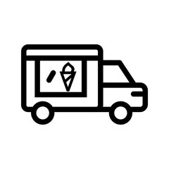 Icecream Van icon vector image. Suitable for mobile apps, web apps and print media.
