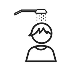 In the Shower icon vector image. Suitable for mobile apps, web apps and print media.