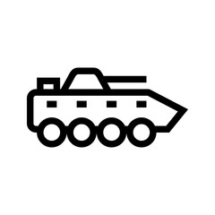 Infantry Tank icon vector image. Suitable for mobile apps, web apps and print media.