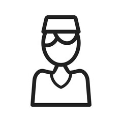 Islamic Man icon vector image. Suitable for mobile apps, web apps and print media.