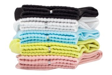 Pair of colorful socks isolated on white background. With clipping path