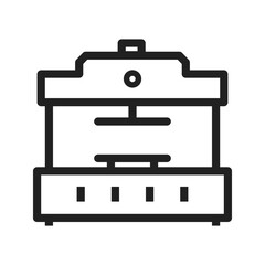 Machine Press icon vector image. Suitable for mobile apps, web apps and print media.